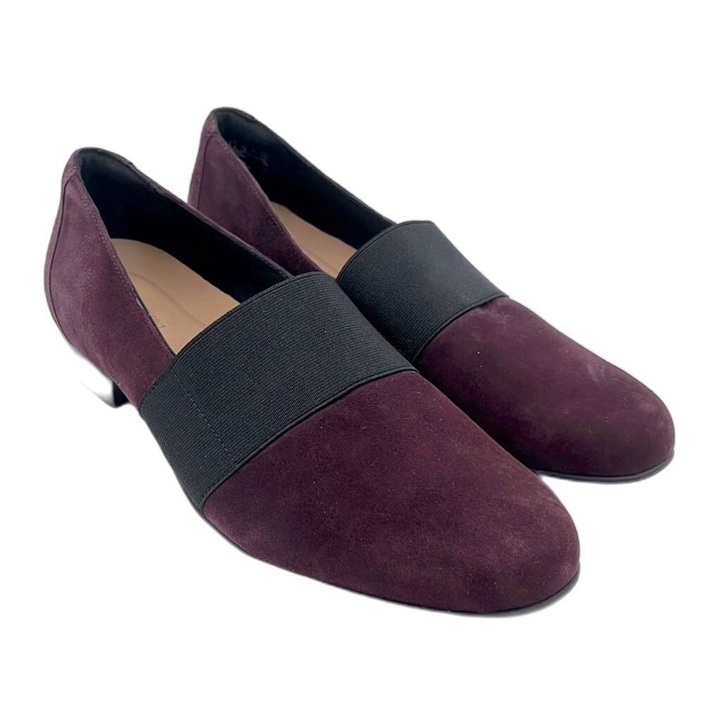NWOB | unstructured by CLARKS | Suede Loafer | Aubergine | Size 9 1/2